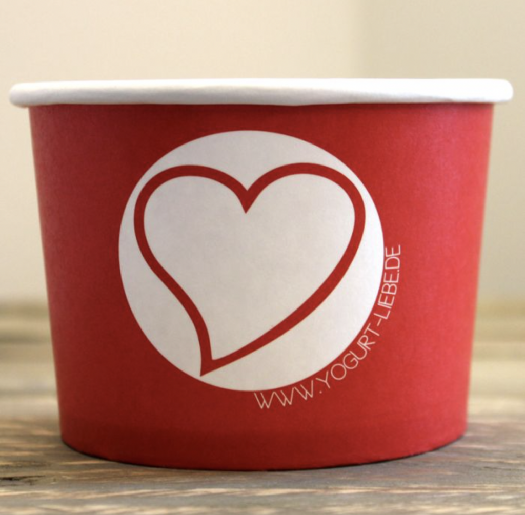 Individuelle Eisbecher mit Logo